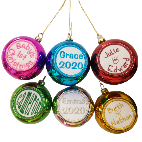 Embroidered Christmas Baubles