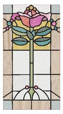All That Glitters - Stained Glass Deco Rose