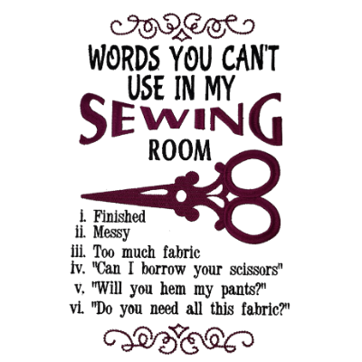 Bad Words for Stitchers Wallhanging