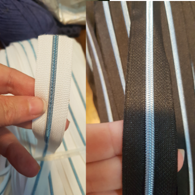 Zipper/m size 3 Nylon Metallic look