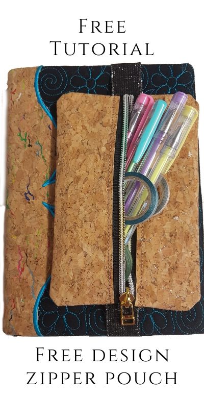 Make A Lined Notebook Zipper Pouch In The Hoop
