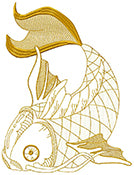 Free Koi Fish Embroidery Design