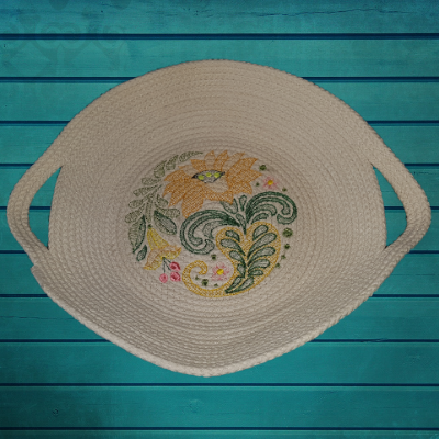 Embroidered Rope Basket Mini Collection