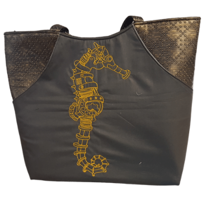 Embroidered Steampunk Bag
